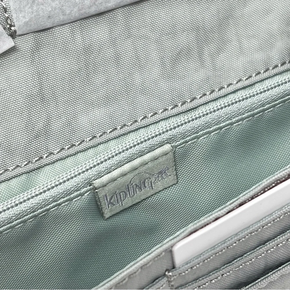 Kipling Wallet Accordion Style Snap Button Closure AC7227 Lime Stone 7.5”x3.7” - Picture 9 of 12